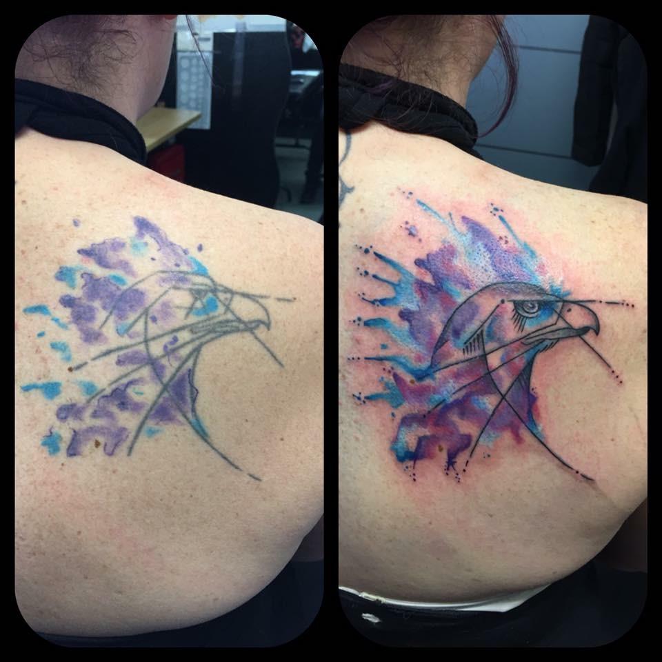 Tatouage d'aigle en couleur d'ace tattoo